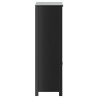 Armoire de salle de bain BERG noir 69,5x34x110 cm pin massif 630368630368