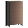 Armoire de salle de bain BERG noir 69,5x34x110 cm pin massif 630368630368