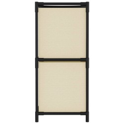 Armoire de rangement 4 paniers en tissu Crème 63x30x71 cm Acier 630371630371