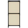 Armoire de rangement 4 paniers en tissu Crème 63x30x71 cm Acier 630371630371