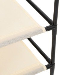 Armoire de rangement 4 paniers en tissu Crème 63x30x71 cm Acier 630371630371