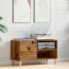 Armoire à disques vieux bois 84,5x38x48 cm bois d'ingénierie 630372630372