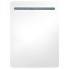 Armoire de salle de bain à miroir LED gris 60x11x80 cm 630374630374