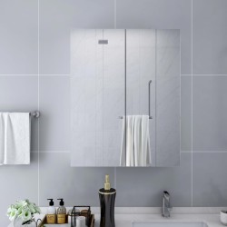Armoire à miroir de salle de bain Blanc 60x15x75 cm MDF 630375630375