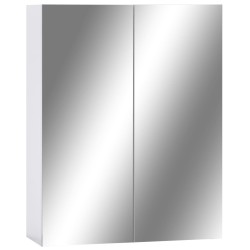 Armoire à miroir de salle de bain Blanc 60x15x75 cm MDF 630375630375