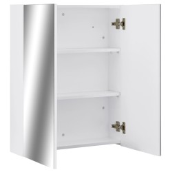 Armoire à miroir de salle de bain Blanc 60x15x75 cm MDF 630375630375