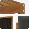 Ensemble de canapés d'extérieur 4 pcs Naturel et Anthracite 630380630380