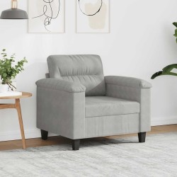 Fauteuil gris clair 60 cm tissu microfibre 630389630389