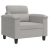Fauteuil gris clair 60 cm tissu microfibre 630389630389