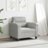 Fauteuil gris clair 60 cm tissu microfibre 630389630389