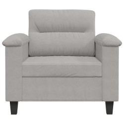 Fauteuil gris clair 60 cm tissu microfibre 630389630389