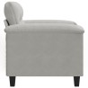 Fauteuil gris clair 60 cm tissu microfibre 630389630389