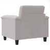 Fauteuil gris clair 60 cm tissu microfibre 630389630389