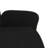Fauteuil inclinable avec repose-pieds noir tissu 630393630393