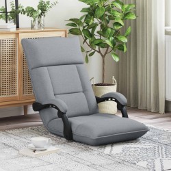 Fauteuil de sol ajustable Gris clair Tissu 630394630394
