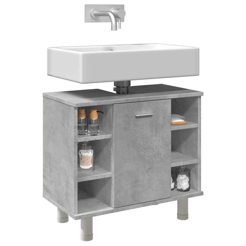 Armoire de salle de bain Gris béton 60x32x53,5 cm Aggloméré 630395630395