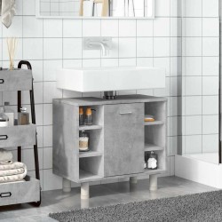 Armoire de salle de bain Gris béton 60x32x53,5 cm Aggloméré 630395630395