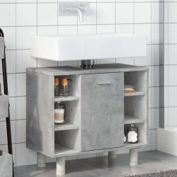 Armoire de salle de bain Gris béton 60x32x53,5 cm Aggloméré 630395630395