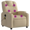 Fauteuil inclinable de massage en tissu crème 630399630399