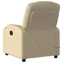 Fauteuil inclinable de massage en tissu crème 630399630399