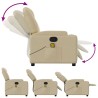 Fauteuil inclinable de massage en tissu crème 630399630399