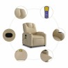 Fauteuil inclinable de massage en tissu crème 630399630399