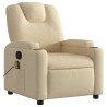 Fauteuil de massage inclinable Crème Tissu 630401630401