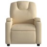 Fauteuil de massage inclinable Crème Tissu 630401630401