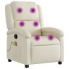 Fauteuil de massage inclinable en similicuir crème 630403630403