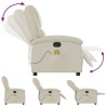 Fauteuil de massage inclinable en similicuir crème 630403630403