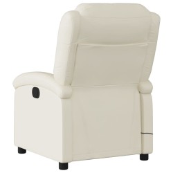 Fauteuil de massage inclinable en similicuir crème 630404630404