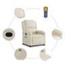 Fauteuil de massage inclinable en similicuir crème 630404630404