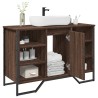 Armoire lavabo de salle de bain chêne marron 91x35x60 cm 630405630405