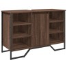 Armoire lavabo de salle de bain chêne marron 91x35x60 cm 630405630405