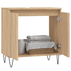 Armoire de bain chêne sonoma 58x33x60 cm bois d'ingénierie 630406630406