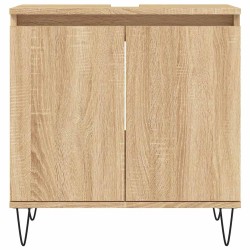 Armoire de bain chêne sonoma 58x33x60 cm bois d'ingénierie 630406630406