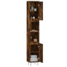 Armoire de bain chêne fumé 30x30x190 cm bois d'ingénierie 630408630408