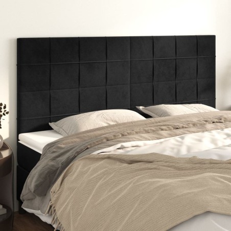 Tête de lit Noir 180x5x118/128 cm Velours 630417630417
