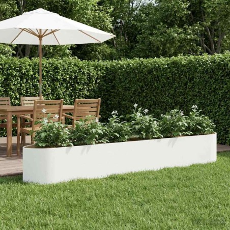 Jardin surélevé Blanc 300 x 40 x 40 cm Acier 630418630418