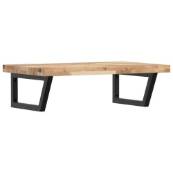 Étagère de vasque murale acier et bois massif d'acacia 630419630419