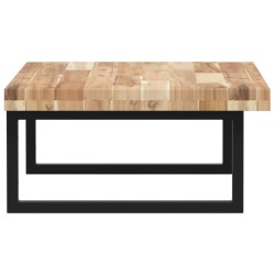 Étagère de vasque murale acier et bois massif d'acacia 630423630423