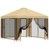 Abri de jardin avec parois 3 x 3 m Crème Polyester et Acier 630424630424