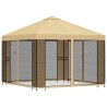 Abri de jardin avec parois 3 x 3 m Crème Polyester et Acier 630424630424