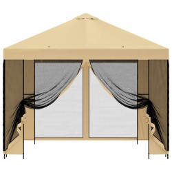 Abri de jardin avec parois 3 x 3 m Crème Polyester et Acier 630424630424