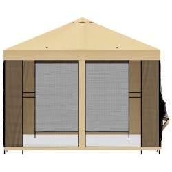 Abri de jardin avec parois 3 x 3 m Crème Polyester et Acier 630424630424