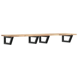 Étagère de vasque murale acier et bois massif d'acacia 630425630425