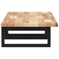 Étagère de vasque murale acier et bois massif d'acacia 630426630426