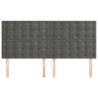 Tête de lit Gris foncé 160 x 5 x 118/128 cm Velours 630431630431
