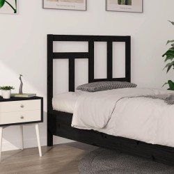 Tête de lit Noir 95,5x4x100 cm Bois massif de pin 630433630433