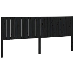 Tête de lit Noir 205,5x4x100 cm Bois massif de pin 630441630441